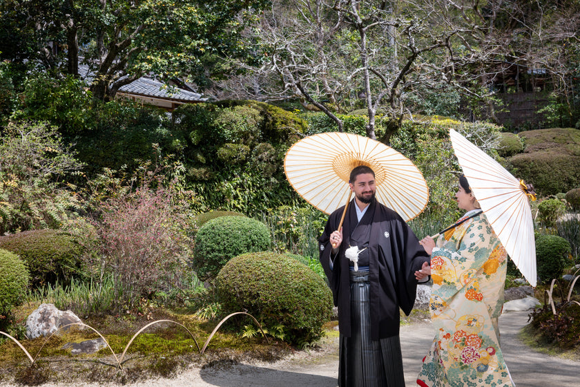 Japanese Traditional Wedding Ceremony at the Shrine in Kyoto