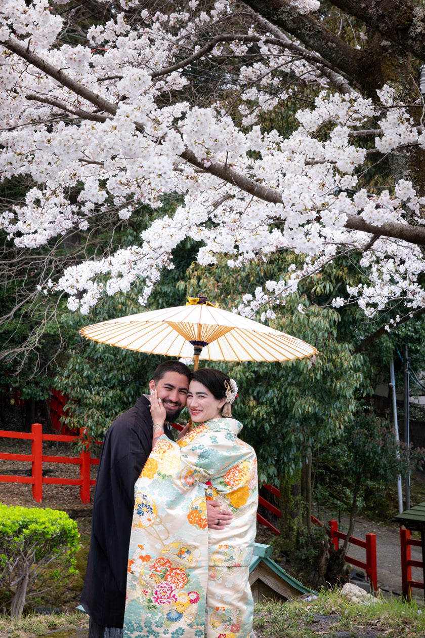 Japanese Traditional Wedding Ceremony at the Shrine in Kyoto