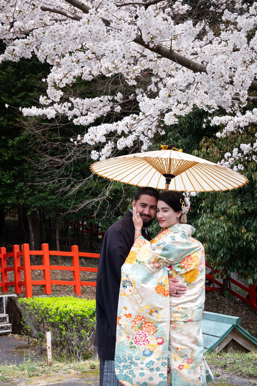 Japanese Traditional Wedding Ceremony at the Shrine in Kyoto