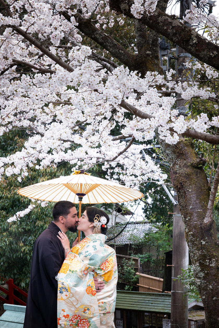 Japanese Traditional Wedding Ceremony at the Shrine in Kyoto